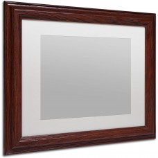 Trademark Fine Art Heavy-Duty 11x14 Wood Picture Frame with 8x10 White Mat   555522159